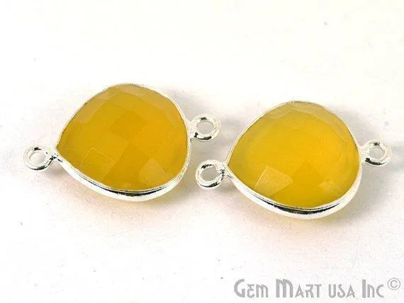 Rings GemMartUSA Heart 14mm Double Bail Silver Bezel Gemstone Connector Rings GemMartUSA Heart 14mm Double Bail Silver Bezel Gemstone Connector