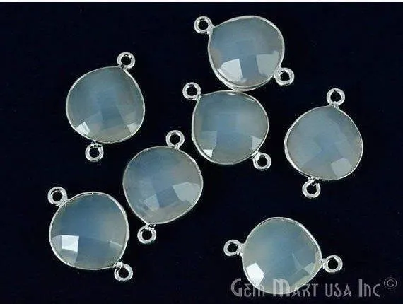 Rings GemMartUSA Heart 14mm Double Bail Silver Bezel Gemstone Connector Rings GemMartUSA Heart 14mm Double Bail Silver Bezel Gemstone Connector