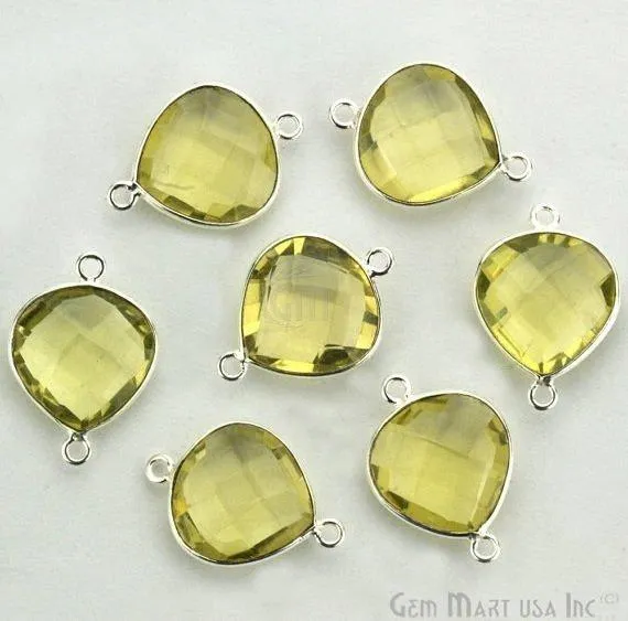 Rings GemMartUSA Heart 14mm Double Bail Silver Bezel Gemstone Connector Rings GemMartUSA Heart 14mm Double Bail Silver Bezel Gemstone Connector
