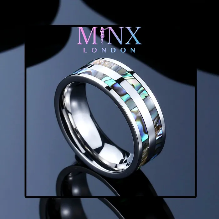 Rings Minx London Seashell Ring Stainless Steel Ring Mens Wedding Ring Stainless Steel Rings Womens Wedding Band Wedding Band Wedding Ring 8mm Rings Minx London Seashell Ring Stainless Steel Ring Mens Wedding Ring Stainless Steel Rings Womens Wedding Band Wedding Band Wedding Ring 8mm