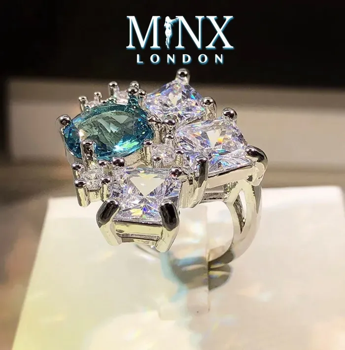 Rings Minx London Womens Big Diamond Ring Womens Statement Ring Aquamarine Diamond Ring Blue Diamond Ring Blue Tourmaline Ring Blue Gemstone Rings Minx London Womens Big Diamond Ring Womens Statement Ring Aquamarine Diamond Ring Blue Diamond Ring Blue Tourmaline Ring Blue Gemstone