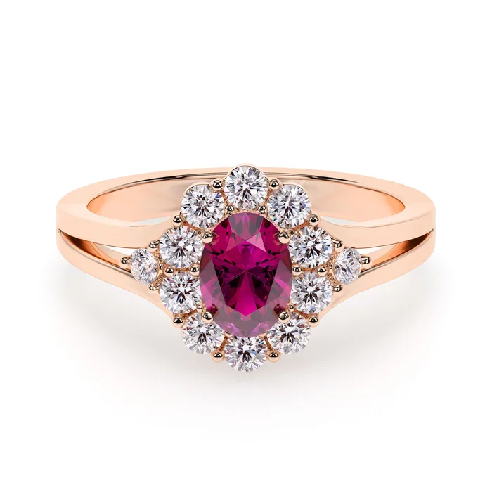 Rings Safiya Jewels Love Letter 14K Rose Gold Natural Alexandrite Ring
