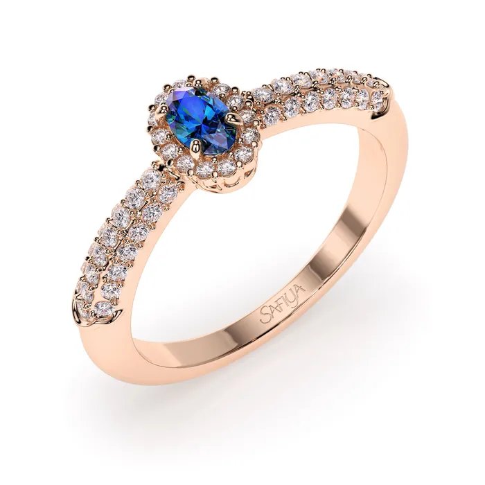 Rings Safiya Jewels Minds Eye 18K Rose Gold Natural Alexandrite Ring