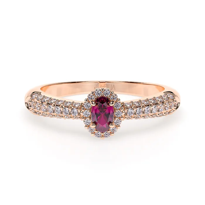 Rings Safiya Jewels Minds Eye 18K Rose Gold Natural Alexandrite Ring