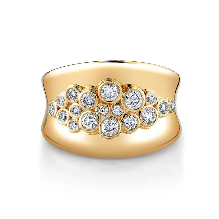 Rings TVON 14K 060cttw VS White Diamond Cigar Band Ring